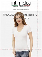 Philadelphia T-shirt Scollo V Mezza Manica Philadelphia T-shirt Scollo V Mezza Manica